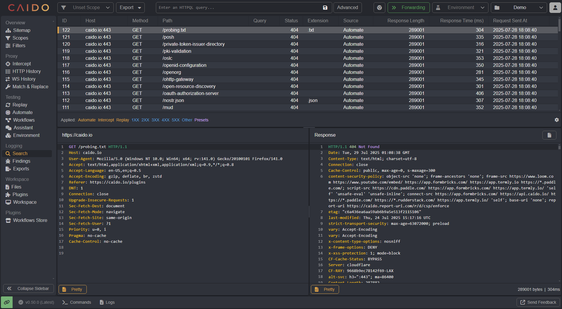The Filters interface.