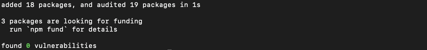 Installing the dependencies.